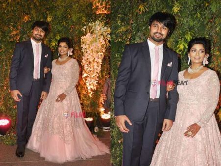 ಕಲರ್ ಫುಲ್ ಚಿತ್ರಗಳು ; ಚಿರಂಜೀವಿ ಪುತ್ರಿ ಶ್ರೀಜಾ-ಕಲ್ಯಾಣ್ ರಿಸೆಪ್ಷನ್