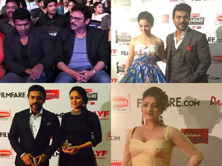 ಚಿತ್ರಗಳು: ಫಿಲಂಫೇರ್ ರೆಡ್ ಕಾರ್ಪೆಟ್ ಮೇಲೆ ದಕ್ಷಿಣದ ದಿಗ್ಗಜರ ರಂಗು