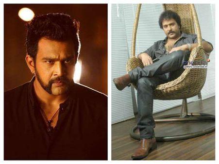 ಕ್ರೇಜಿಸ್ಟಾರ್ ರವಿಮಾಮ ಜೊತೆ 'ಸೀಜರ್' ಹಿಡಿದ ಚಿರು ಸರ್ಜಾ