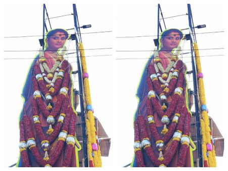 ಕಟೌಟ್ ನಲ್ಲಿ ರಾರಾಜಿಸಿದ ರಮ್ಯಾ: ಕಟೌಟ್ ಗೂ ಉಕ್ಕು ಸೇತುವೆಗೂ ಏನ್ ಸಂಬಂಧ