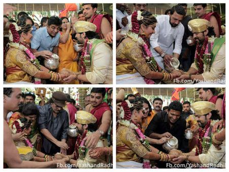 ಚಿತ್ರಗಳು: 'ತಾರೆ'ಗಳ ತೋಟದಲ್ಲಿ ಯಶ್-ರಾಧಿಕಾ ಧಾರೆ ಮುಹೂರ್ತ