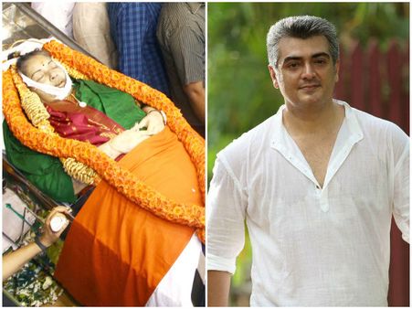 ವಿದೇಶದಿಂದ ಬಂದು 'ಅಮ್ಮ'ನಿಗೆ ಅಂತಿಮ ನಮನ ಸಲ್ಲಿಸಿದ ಅಜಿತ್