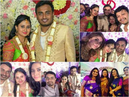 ಚಿತ್ರಗಳು: 'ಅಮೂಲ್ಯ-ಜಗದೀಶ್' ನಿಶ್ಚಿತಾರ್ಥದಲ್ಲಿ ತಾರೆಯರ ಸೆಲ್ಫಿ ಸಂಭ್ರಮ