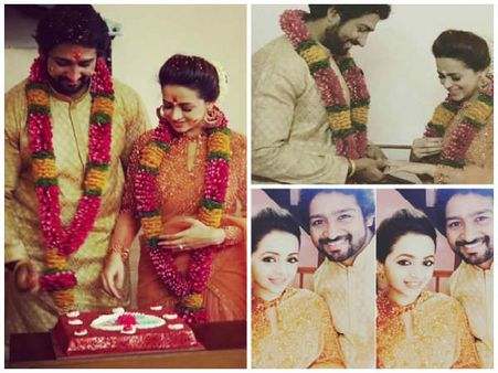 ನಟಿ ಭಾವನಾ-ಕನ್ನಡಿಗ ನವೀನ್ ನಿಶ್ಚಿತಾರ್ಥ ಸಂಭ್ರಮದ ಕಲರ್ ಫುಲ್ ಚಿತ್ರಗಳು