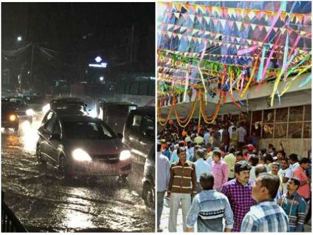 ಬೆಂಗಳೂರಿನಲ್ಲಿ ಮಹಾಮಳೆ : ರಸ್ತೆ ತುಂಬ ನೀರು, ಚಿತ್ರಮಂದಿರಗಳು ಖಾಲಿ ಖಾಲಿ!