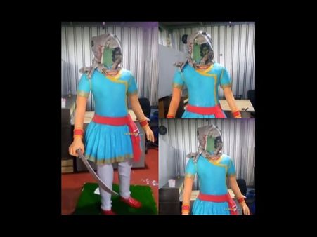 'ಮಯೂರ' ರೂಪದ ಕೇಕ್ ನಲ್ಲಿ ಮಿಂಚುತ್ತಿರುವ ಡಾ ರಾಜ್