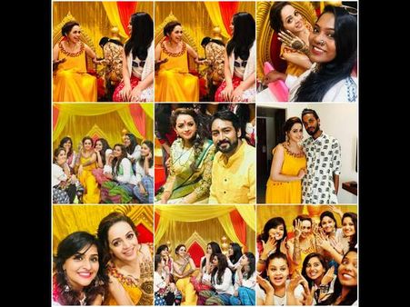 ಮದುವೆಯ ಮೆಹೆಂದಿ ಸಂಭ್ರಮದಲ್ಲಿ ನಟಿ ಜಾಕಿ ಭಾವನಾ