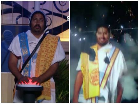 ಆಚಾರ್ಯರ ಪ್ರತಿಕೃತಿ ದಹನ: 'ಬಿಗ್ ಬಾಸ್' ಮನೆಯಿಂದ ಹೊರಬಿದ್ದ ಸಮೀರ್