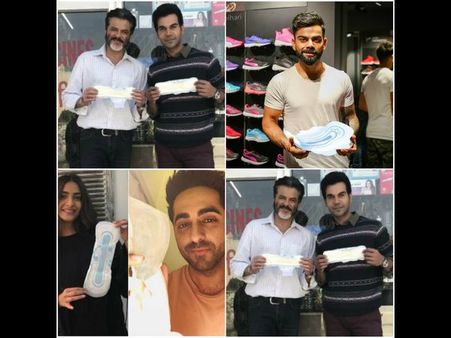 ಚಾಲೆಂಜ್ ಸ್ವೀಕರಿಸಿ ಬಹಿರಂಗವಾಗಿ 'ಸ್ಯಾನಿಟರಿ ಪ್ಯಾಡ್' ಹಿಡಿದ ಬಾಲಿವುಡ್