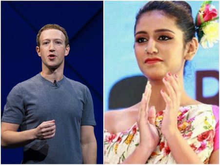 ಫೇಸ್ ಬುಕ್ ಮಾಲೀಕನನ್ನೇ ಹಿಂದಿಕ್ಕಿದ್ದ ಪ್ರಿಯಾ ವಾರಿಯರ್