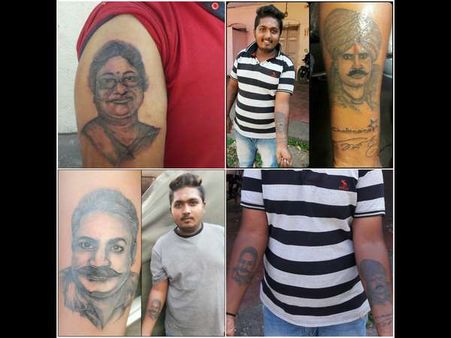 ತೂಗುದೀಪ ಕುಟುಂಬದವರ ಹಚ್ಚೆಯನ್ನೇ ಹಾಕಿಸಿಕೊಂಡ 'ಡಿ ಬಾಸ್' ಭಕ್ತ