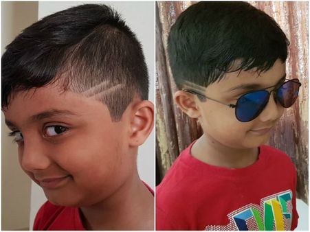 'ದಿ ವಿಲನ್' ಹೇರ್ ಸ್ಟೈಲ್ ಮಾಡಿಸಿದ ರವಿಶಂಕರ್ ಮಗ