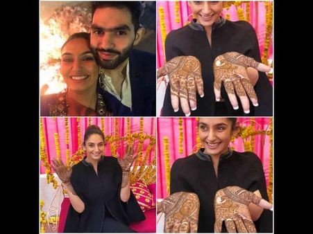 ಮೆಹಂದಿ ಹಾಕಿಕೊಂಡು ಮದುವೆಗೆ ಸಿದ್ದವಾದ ನಟಿ 'ರಾಗಿಣಿ'