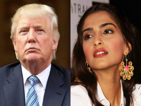 ಅಮೇರಿಕಾ ಅಧ್ಯಕ್ಷ ಟ್ರಂಪ್ ವಿರುದ್ಧ ಟ್ವೀಟ್ ಪ್ರಹಾರ ಮಾಡಿದ ಸೋನಂ ಕಪೂರ್