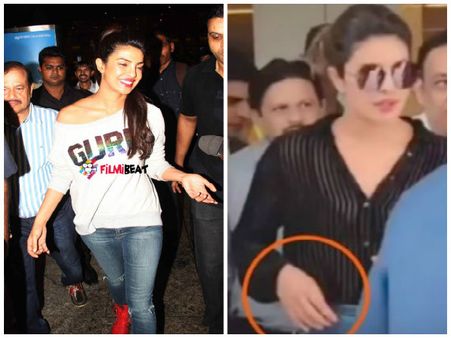 ಅರೇ.. ಏರ್ ಪೋರ್ಟ್ ನಲ್ಲಿ ಇದೇನ್ ಮಾಡ್ಬಿಟ್ರು ನಟಿ ಪ್ರಿಯಾಂಕಾ.?