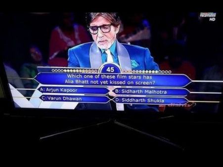 ಆಲಿಯಾ ಭಟ್ 'ಕಿಸ್' ಬಗ್ಗೆ ಪ್ರಶ್ನೆ: ಕೌನ್ ಬನೇಗಾ ಕರೋರ್ ಪತಿ ಬಗ್ಗೆ ನೆಟ್ಟಿಗರ ಲೇವಡಿ.!