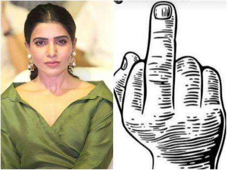 'ಮಧ್ಯದ' ಬೆರಳು ತೋರಿಸಿ ನೆಟ್ಟಿಗರಿಗೆ ಮಾಂಜಾ ಕೊಟ್ಟ ಅಕ್ಕಿನೇನಿ ಸೊಸೆ