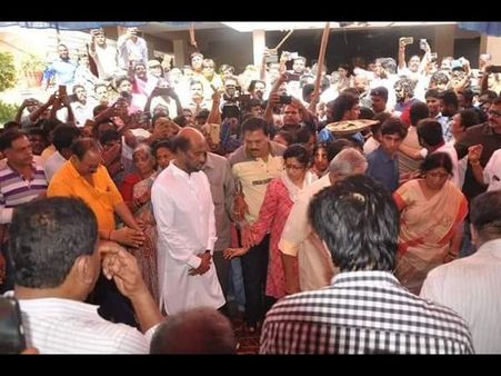 ರಜನಿ ಅತ್ತಿಗೆ ನಿಧನ : ಅಂತಿಮ ದರ್ಶನಕ್ಕೆ ಬೆಂಗಳೂರಿಗೆ ಬಂದ ನಟ