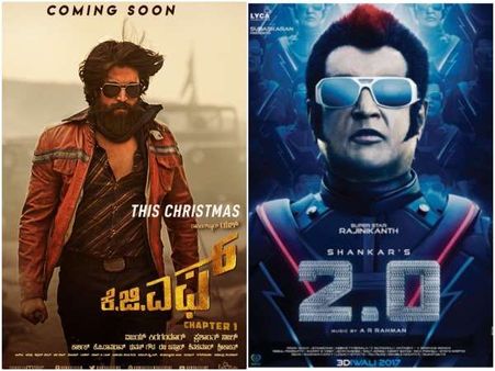 '2.O' ಸಿನಿಮಾದ ನಡುವೆ ದರ್ಶನ ನೀಡಿದ 'KGF'!