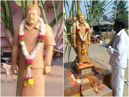 ಅಭಿಮಾನಿಗಳಿಂದ ನಿರ್ಮಾಣವಾಯ್ತು ಅಂಬಿಯ ಪ್ರತಿಮೆ