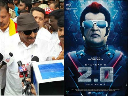ರಜನಿಕಾಂತ್ '2.0' ವಿರೋಧಿಸಿ ವಾಟಳ್ ನಾಗರಾಜ್ ಪ್ರತಿಭಟನೆ