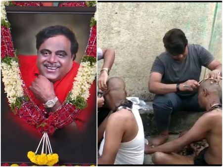 ಅಂಬರೀಶ್ ಪುಣ್ಯ ತಿಥಿ : ಅಭಿಮಾನಿಗಳಿಂದ ಕೇಶ ಮುಂಡನ