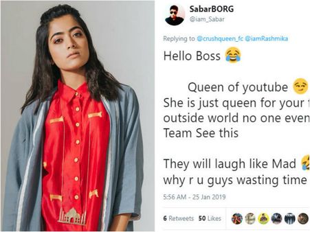 ಅಭಿಮಾನಿಗಳನ್ನ ಬೈದ ವ್ಯಕ್ತಿ ವಿರುದ್ಧ ರಶ್ಮಿಕಾ ಮಂದಣ್ಣ ಸಿಡಿಮಿಡಿ