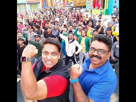 'ಪೈಲ್ವಾನ್' ಸುದೀಪ್ ಗೆ ಸ್ಟೆಪ್ ಹೇಳಿಕೊಡಲು ಬಂದ ಬಾಲಿವುಡ್ ಡ್ಯಾನ್ಸ್ ಮಾಸ್ಟರ್.!