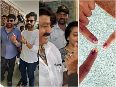 ಮತದಾನದ ಹಕ್ಕು ಚಲಾಯಿಸಿದ ತೆಲುಗು ಸಿನಿತಾರೆಯರು