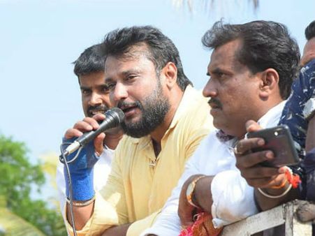 ಉರ್ದು ನಂತರ ತಮಿಳು ಭಾಷೆಯಲ್ಲಿ ಮತಯಾಚಿಸಿದ ನಟ ದರ್ಶನ್