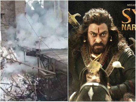 ಚಿರಂಜೀವಿ ಫಾರ್ಮ್ ಹೌಸ್ ನಲ್ಲಿ ಬೆಂಕಿ ಅವಘಡ: ಸುಟ್ಟು ಕರಕಲಾದ 'ಸೈರಾ' ಸೆಟ್