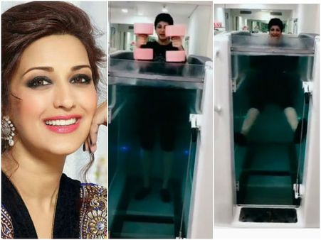 ಆಕ್ವಾ ಥೆರಪಿ ಚಿಕಿತ್ಸೆಯಲ್ಲಿ ಕ್ಯಾನ್ಸರ್ ನಿಂದ ಬಳಲುತ್ತಿರುವ ನಟಿ ಸೊನಾಲಿ