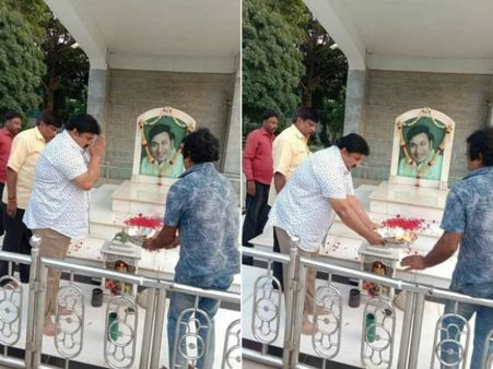 ಡಾ ರಾಜ್ ಸ್ಮಾರಕಕ್ಕೆ ಭೇಟಿ ನೀಡಿದ ತಮಿಳು ನಟ ಪ್ರಭು