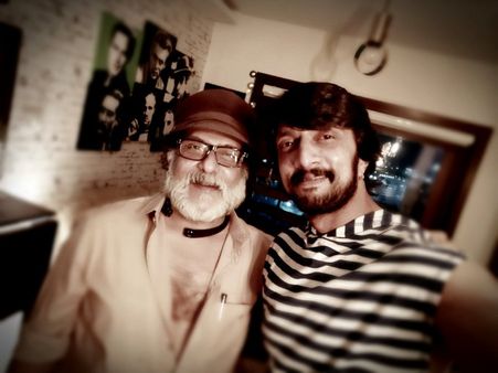 'ಕೋಟಿಗೊಬ್ಬ-3' ಸೆಟ್ ನಲ್ಲಿ ಸುದೀಪ್ ಜೊತೆ ಕಾಣಿಸಿಕೊಂಡ ರವಿಮಾಮ