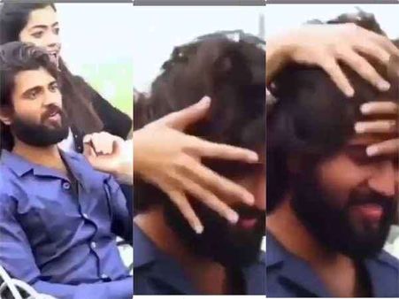 ವಿಜಯ್ ದೇವರಕೊಂಡಗೆ ಹೇರ್ ಸ್ಟೈಲ್ ಮಾಡಿದ ರಶ್ಮಿಕಾ ಮಂದಣ್ಣ