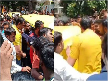 ಕೀನ್ಯಾದಿಂದ ವಾಪಸ್ ಆದ ಡಿ ಬಾಸ್ ನೋಡಲು ಮುಗಿಬಿದ್ದ ಅಭಿಮಾನಿಗಳು