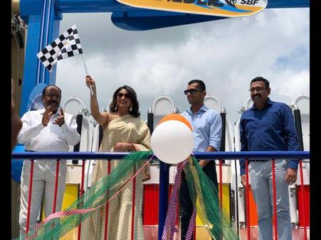 ವಂಡರ್ ಲಾ ವೇವ್ ರೈಡ್ & ಡ್ರಾಪ್ ಲೂಪ್ ಗೆ ಚಾಲನೆ ನೀಡಿದ ನಟಿ ಹರಿಪ್ರಿಯ