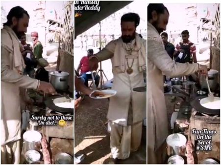 'ಸೈರಾ' ಚಿತ್ರತಂಡಕ್ಕೆ ವಿಶೇಷ ಅಡುಗೆ ಮಾಡಿ ಬಡಿಸಿದ ಕಿಚ್ಚ ಸುದೀಪ್