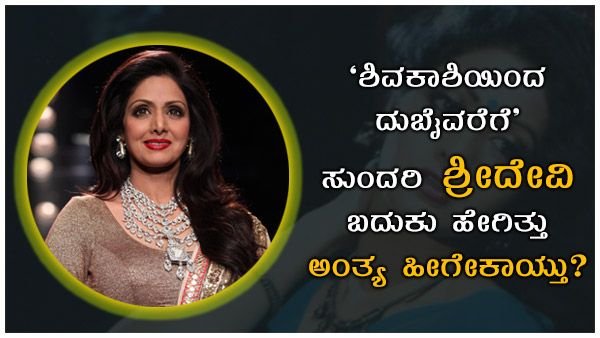 'ಶಿವಕಾಶಿಯಿಂದ ದುಬೈವರೆಗೆ': ಸುಂದರಿ ಶ್ರೀದೇವಿ ಬದುಕು ಹೇಗಿತ್ತು; ಅಂತ್ಯ ಹೀಗೇಕಾಯ್ತು?