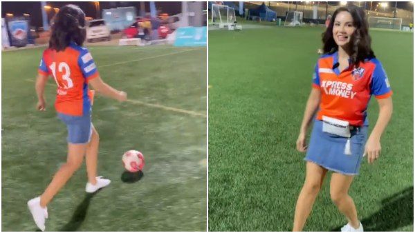 ಫೀಲ್ಡಿಗಿಳಿದು ಫುಟ್ಬಾಲ್ ಆಡಿದ ಸನ್ನಿ ನೋಡಿ ಅಭಿಮಾನಿಗಳು ಫಿದಾ