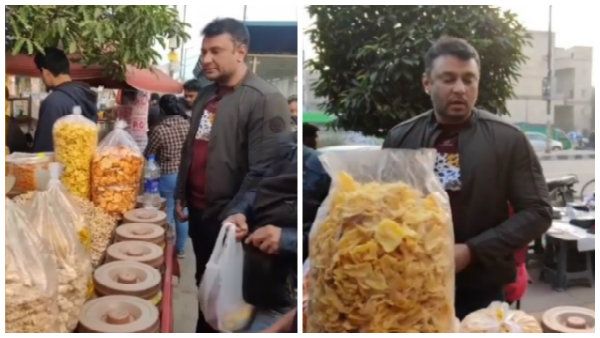 ಉತ್ತರಾಖಂಡದ ಬೀದಿಯಲ್ಲಿ ಕುರುಕಲು ತಿಂಡಿ ಸವಿದ ದರ್ಶನ್.!