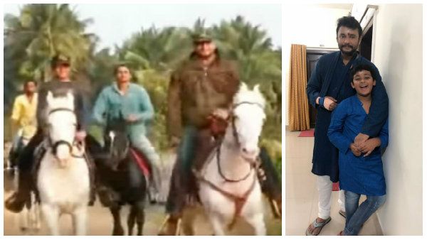ಮಗ ವಿನೀಶ್ ಗೆ ಕುದುರೆ ಸವಾರಿ ಹೇಳಿಕೊಟ್ಟ ಡಿ ಬಾಸ್ ದರ್ಶನ್