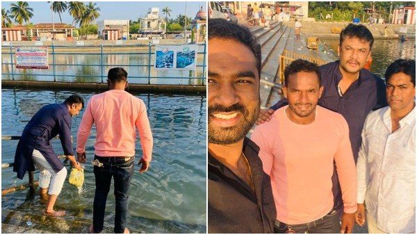 ಪತ್ನಿ ಜೊತೆ ತಮಿಳುನಾಡಿನ ತಿರುನಲ್ಲರ್ ಗೆ ಭೇಟಿ ನೀಡಿದ ನಟ ದರ್ಶನ್