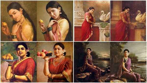 ರಾಜಾ ರವಿವರ್ಮ ಪ್ರಸಿದ್ಧ ಕಲಾಕೃತಿಗಳಿಗೆ ಜೀವ ತುಂಬಿದ ತೆಲುಗು ನಟಿಯರು