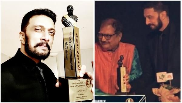 ದಾದಾ ಸಾಹೇಬ್ ಫಾಲ್ಕೆ ಭರವಸೆ ನಟ ಪ್ರಶಸ್ತಿ ಸ್ವೀಕರಿಸಿದ ಕಿಚ್ಚ ಸುದೀಪ್