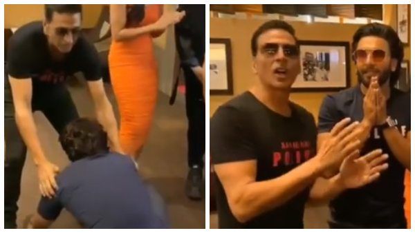 ಬಹಿರಂಗವಾಗಿ ಅಕ್ಷಯ್ ಕುಮಾರ್ ಕಾಲಿಗೆ ಬಿದ್ದು ಕ್ಷಮೆ ಕೇಳಿದ ರಣ್ವೀರ್ ಸಿಂಗ್