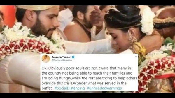 ನಿಖಿಲ್ ಕುಮಾರಸ್ವಾಮಿ ಮದುವೆ ಟೀಕಿಸಿ ಮಾಡಿದ್ದ ಟ್ವೀಟ್ ಡಿಲೀಟ್ ಮಾಡಿದ ರವೀನಾ ಟಂಡನ್