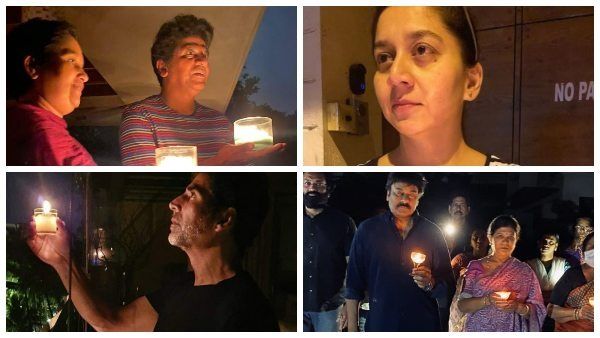 ದೀಪದ ಬೆಳಕಲ್ಲಿ ಹೊಳೆದ ತಾರೆಯರು: ಕೊರೊನಾ ಮಾರಿಗೆ ಬೆಳಕಿನ ಸೆಡ್ಡು