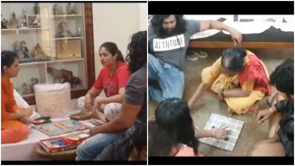 ಕುಟುಂಬದ ಜೊತೆ ಧ್ರುವ-ಚಿರು ಸರ್ಜಾ ಪಗಡೆ ಆಟ: ವಿಡಿಯೋ ವೈರಲ್