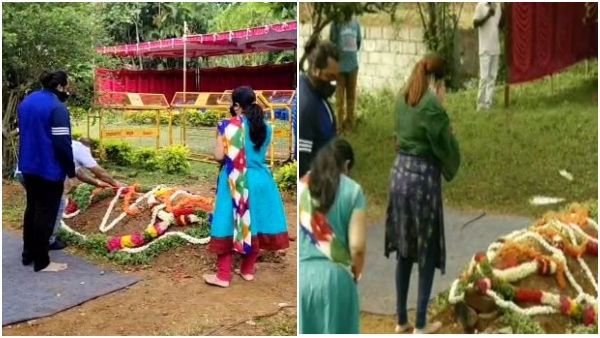 ಬೃಂದಾವನ ಫಾರ್ಮ್ ಹೌಸ್ ನಲ್ಲಿ ಚಿರಂಜೀವಿ ಸರ್ಜಾ ಮೂರನೆ ದಿನದ ಹಾಲು ತುಪ್ಪ ಕಾರ್ಯ